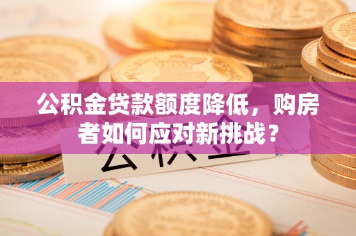 黎城公积金贷款额度降低，购房者如何应对新挑战？