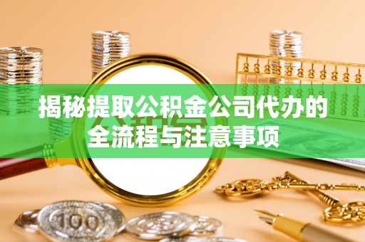 黎城揭秘提取公积金公司代办的全流程与注意事项