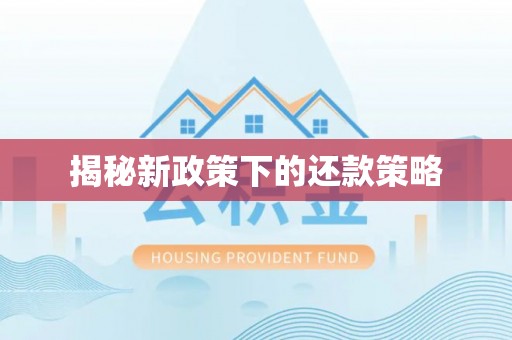 黎城揭秘新政策下的还款策略