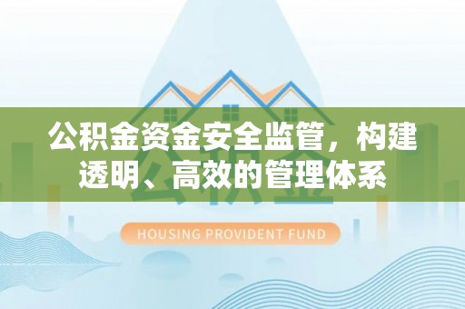 黎城公积金资金安全监管，构建透明、高效的管理体系