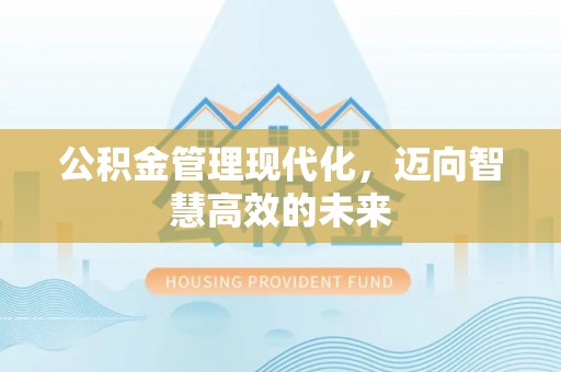 黎城公积金管理现代化，迈向智慧高效的未来