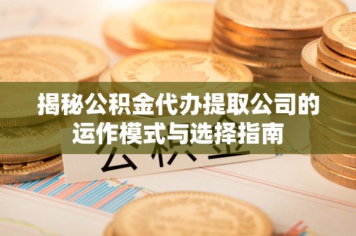 黎城揭秘公积金代办提取公司的运作模式与选择指南